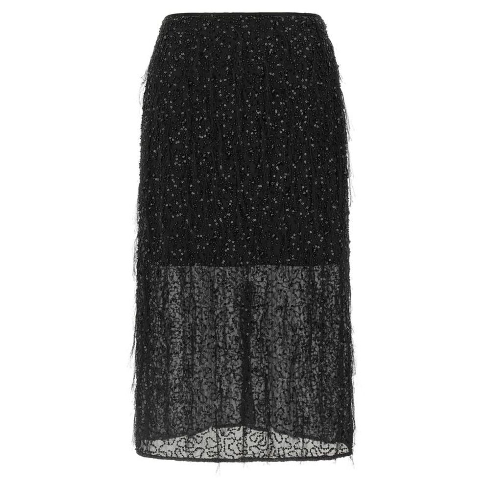 Twinset Black Polyester Midi Women's Skirt